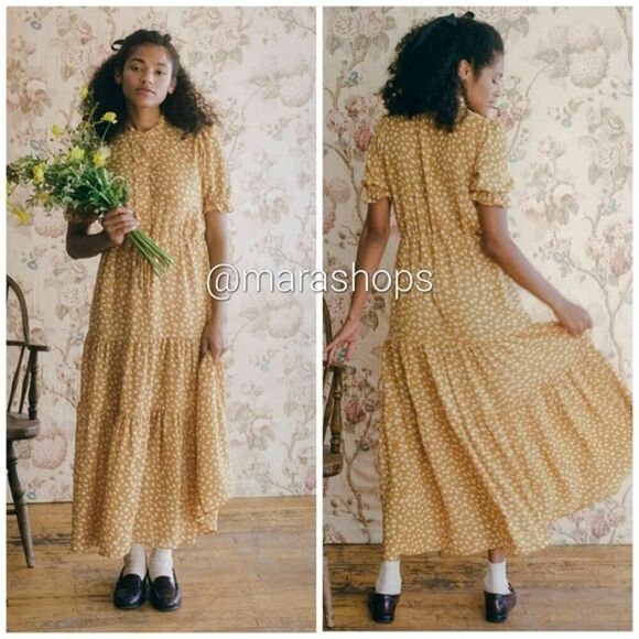 Christy Dawn Elle Dress in Mustard Seed Floral Small - Picture 2 of 8